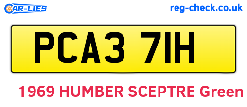 PCA371H are the vehicle registration plates.