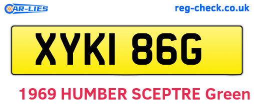 XYK186G are the vehicle registration plates.