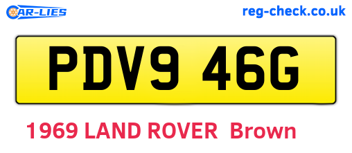PDV946G are the vehicle registration plates.