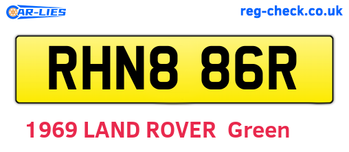 RHN886R are the vehicle registration plates.