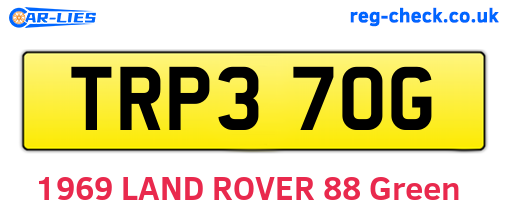 TRP370G are the vehicle registration plates.