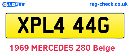 XPL444G are the vehicle registration plates.