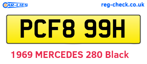 PCF899H are the vehicle registration plates.