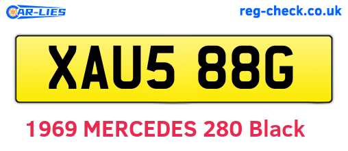 XAU588G are the vehicle registration plates.