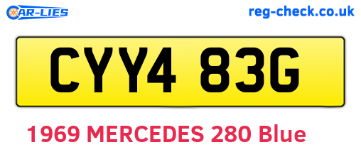 CYY483G are the vehicle registration plates.