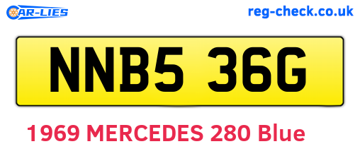 NNB536G are the vehicle registration plates.