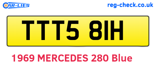 TTT581H are the vehicle registration plates.