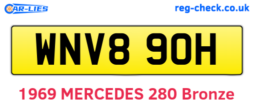 WNV890H are the vehicle registration plates.