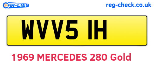 WVV51H are the vehicle registration plates.