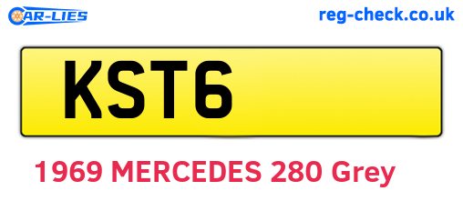 KST6 are the vehicle registration plates.
