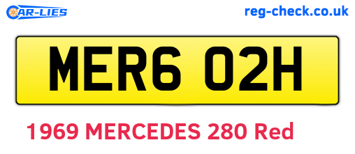 MER602H are the vehicle registration plates.