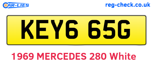 KEY665G are the vehicle registration plates.