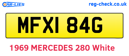 MFX184G are the vehicle registration plates.