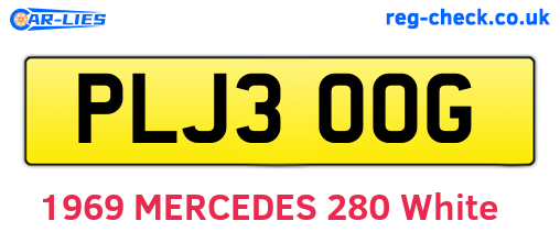 PLJ300G are the vehicle registration plates.