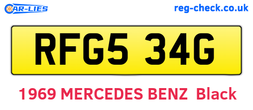 RFG534G are the vehicle registration plates.