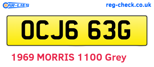 OCJ663G are the vehicle registration plates.