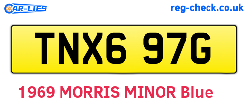 TNX697G are the vehicle registration plates.
