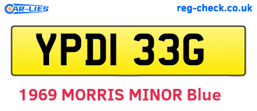 YPD133G are the vehicle registration plates.