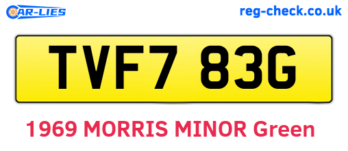 TVF783G are the vehicle registration plates.