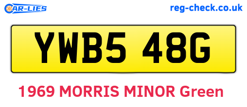 YWB548G are the vehicle registration plates.