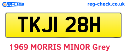 TKJ128H are the vehicle registration plates.
