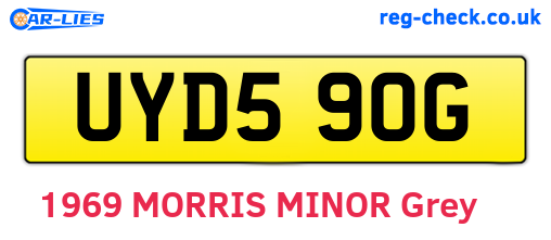 UYD590G are the vehicle registration plates.