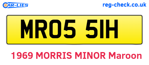 MRO551H are the vehicle registration plates.
