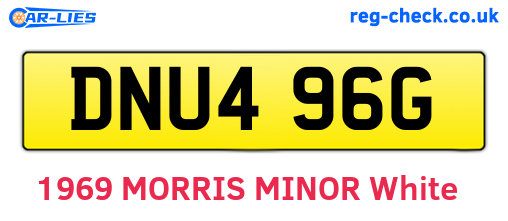 DNU496G are the vehicle registration plates.