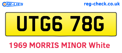 UTG678G are the vehicle registration plates.