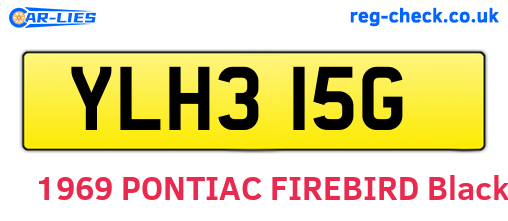 YLH315G are the vehicle registration plates.