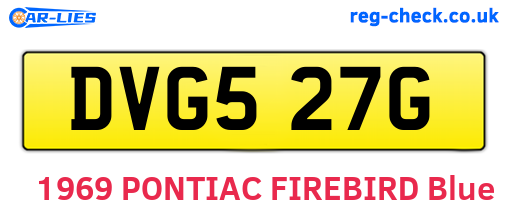 DVG527G are the vehicle registration plates.
