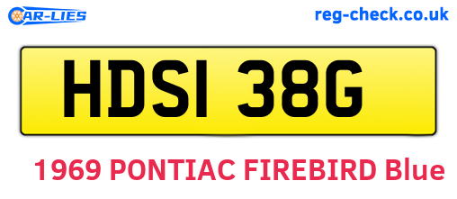 HDS138G are the vehicle registration plates.