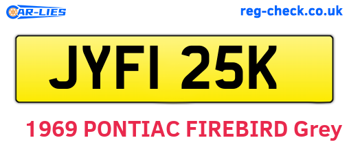 JYF125K are the vehicle registration plates.