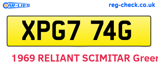 XPG774G are the vehicle registration plates.