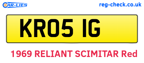 KRO51G are the vehicle registration plates.