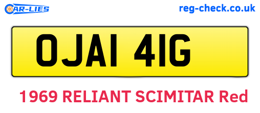 OJA141G are the vehicle registration plates.