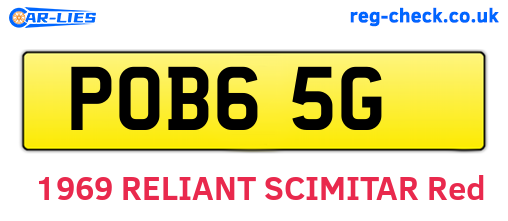 POB65G are the vehicle registration plates.