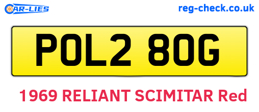 POL280G are the vehicle registration plates.