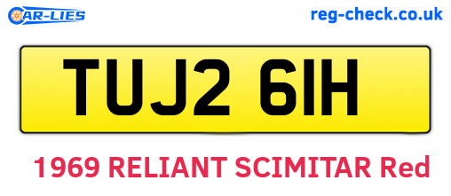 TUJ261H are the vehicle registration plates.