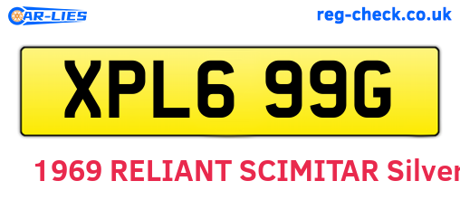 XPL699G are the vehicle registration plates.