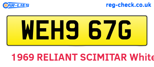 WEH967G are the vehicle registration plates.
