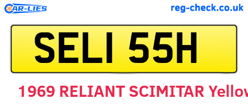 SEL155H are the vehicle registration plates.