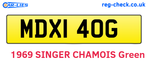 MDX140G are the vehicle registration plates.