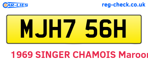MJH756H are the vehicle registration plates.