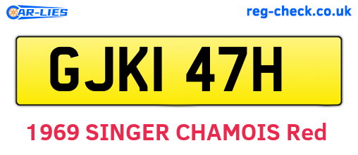 GJK147H are the vehicle registration plates.