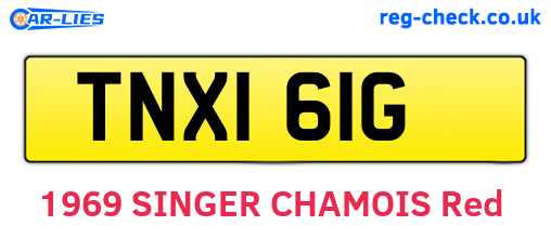 TNX161G are the vehicle registration plates.