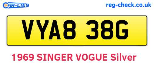 VYA838G are the vehicle registration plates.