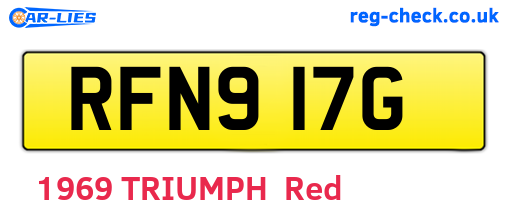 RFN917G are the vehicle registration plates.