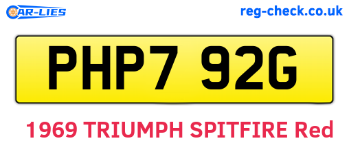 PHP792G are the vehicle registration plates.