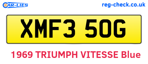 XMF350G are the vehicle registration plates.
